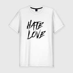 Футболка slim-fit FACE Hate Love, цвет: белый