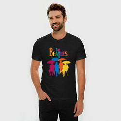 Футболка slim-fit The beatles - umbrellas, цвет: черный — фото 2