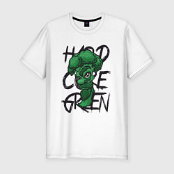 Футболка slim-fit Broccoli Hardcore Green, цвет: белый