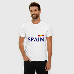 Футболка slim-fit Сборная Испании: 9 номер, цвет: белый — фото 2