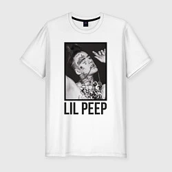 Мужская slim-футболка Lil Peep: Black Style