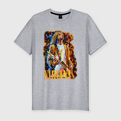 Мужская slim-футболка Cobain Art