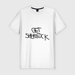 Мужская slim-футболка Get sherlock