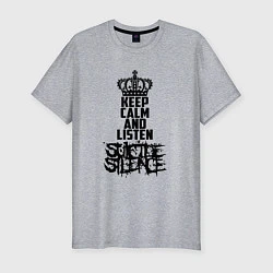Футболка slim-fit Keep Calm & Listen Suicide Silence, цвет: меланж