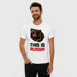 Футболка slim-fit This is Russia, цвет: белый — фото 2