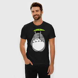 Футболка slim-fit Totoro с зонтом, цвет: черный — фото 2