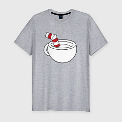 Футболка slim-fit Red Cuphead, цвет: меланж
