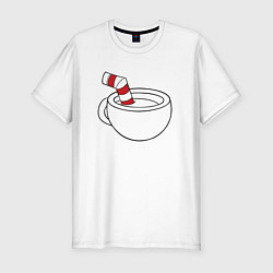 Футболка slim-fit Red Cuphead, цвет: белый