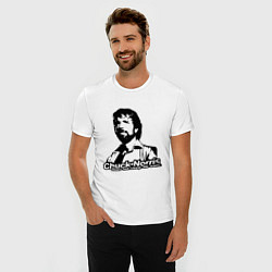 Футболка slim-fit Chuck Norris: He Waits, цвет: белый — фото 2