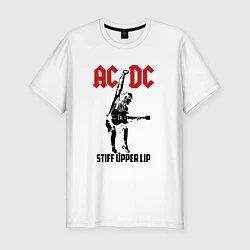 Футболка slim-fit AC/DC: Stiff Upper Lip, цвет: белый