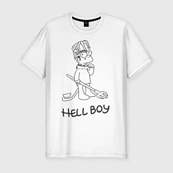 Мужская slim-футболка Bart: Hell Boy