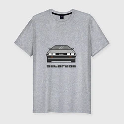 Мужская slim-футболка DeLorean