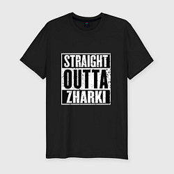 Футболка slim-fit Straight Outta Zharki, цвет: черный