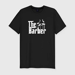 Мужская slim-футболка The Barber Godfather