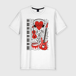 Мужская slim-футболка Истинный меломан