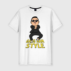 Футболка slim-fit Gangnam style real, цвет: белый