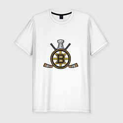 Мужская slim-футболка Boston Bruins Hockey