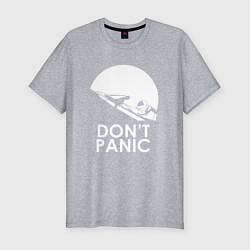 Футболка slim-fit Elon: Don't Panic, цвет: меланж