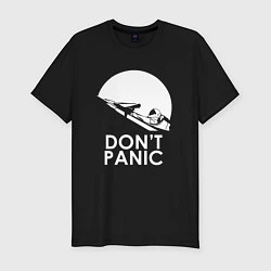 Мужская slim-футболка Elon: Don't Panic