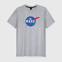 Футболка slim-fit Elon Musk: To Mars, цвет: меланж