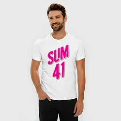 Футболка slim-fit Sum 41: Pink style, цвет: белый — фото 2
