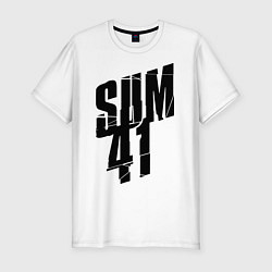 Футболка slim-fit Sum Forty One, цвет: белый