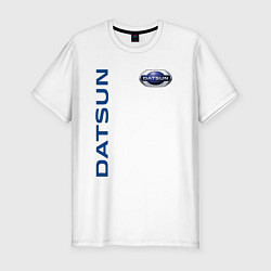 Мужская slim-футболка Datsun логотип с эмблемой