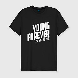 Футболка slim-fit Young Forever, цвет: черный