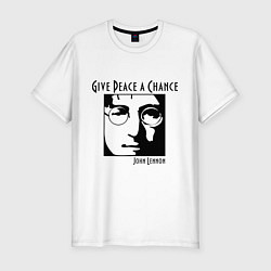 Футболка slim-fit Give Peace a Chance, цвет: белый