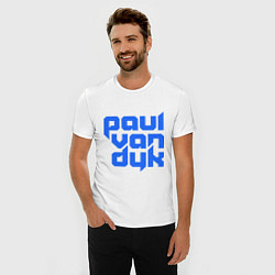 Футболка slim-fit Paul van Dyk: Filled, цвет: белый — фото 2