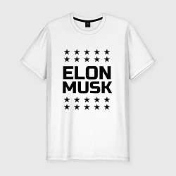 Футболка slim-fit Elon Musk: Space Star, цвет: белый