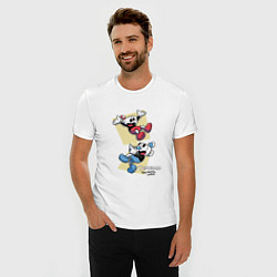 Футболка slim-fit Cuphead Friends, цвет: белый — фото 2