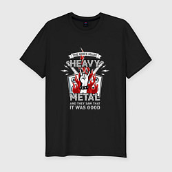 Мужская slim-футболка The gods made heavy metal