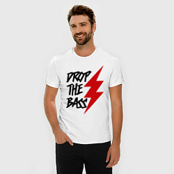 Футболка slim-fit Drop The Bass, цвет: белый — фото 2