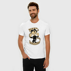 Футболка slim-fit Bendy: Keep Smiling, цвет: белый — фото 2