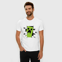 Футболка slim-fit Crash Minecraft, цвет: белый — фото 2