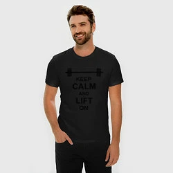 Футболка slim-fit Keep Calm & Lift On, цвет: черный — фото 2