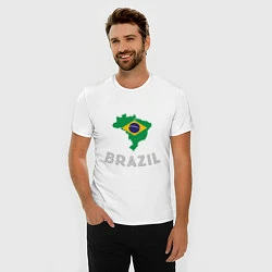 Футболка slim-fit Brazil Country, цвет: белый — фото 2