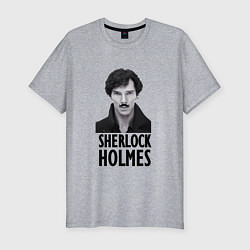 Мужская slim-футболка Sherlock Holmes