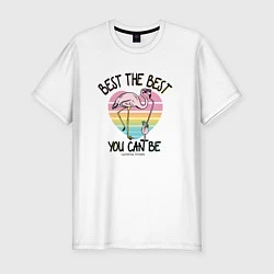 Мужская slim-футболка Best the Best: Flamingo
