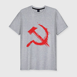 Футболка slim-fit Cерп и молот, цвет: меланж
