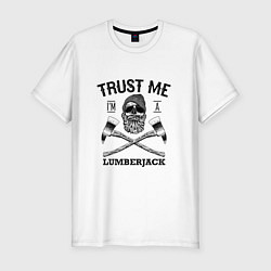 Футболка slim-fit Trust me: Lumerjack, цвет: белый