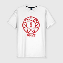 Мужская slim-футболка Slipknot Penragram