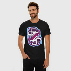 Футболка slim-fit Skrillex: purple style, цвет: черный — фото 2