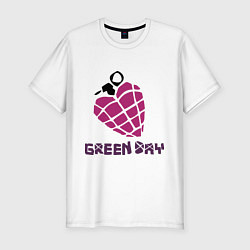 Футболка slim-fit Green Day is love, цвет: белый
