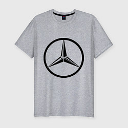 Мужская slim-футболка Mercedes-Benz logo