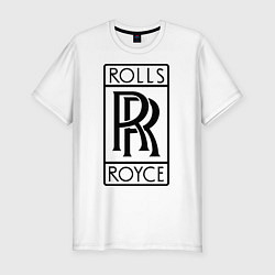 Мужская slim-футболка Rolls-Royce logo