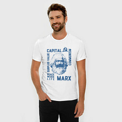 Футболка slim-fit Marx: Capital, цвет: белый — фото 2