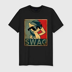 Футболка slim-fit SWAG Pony, цвет: черный