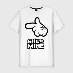 Мужская slim-футболка She's mine hand